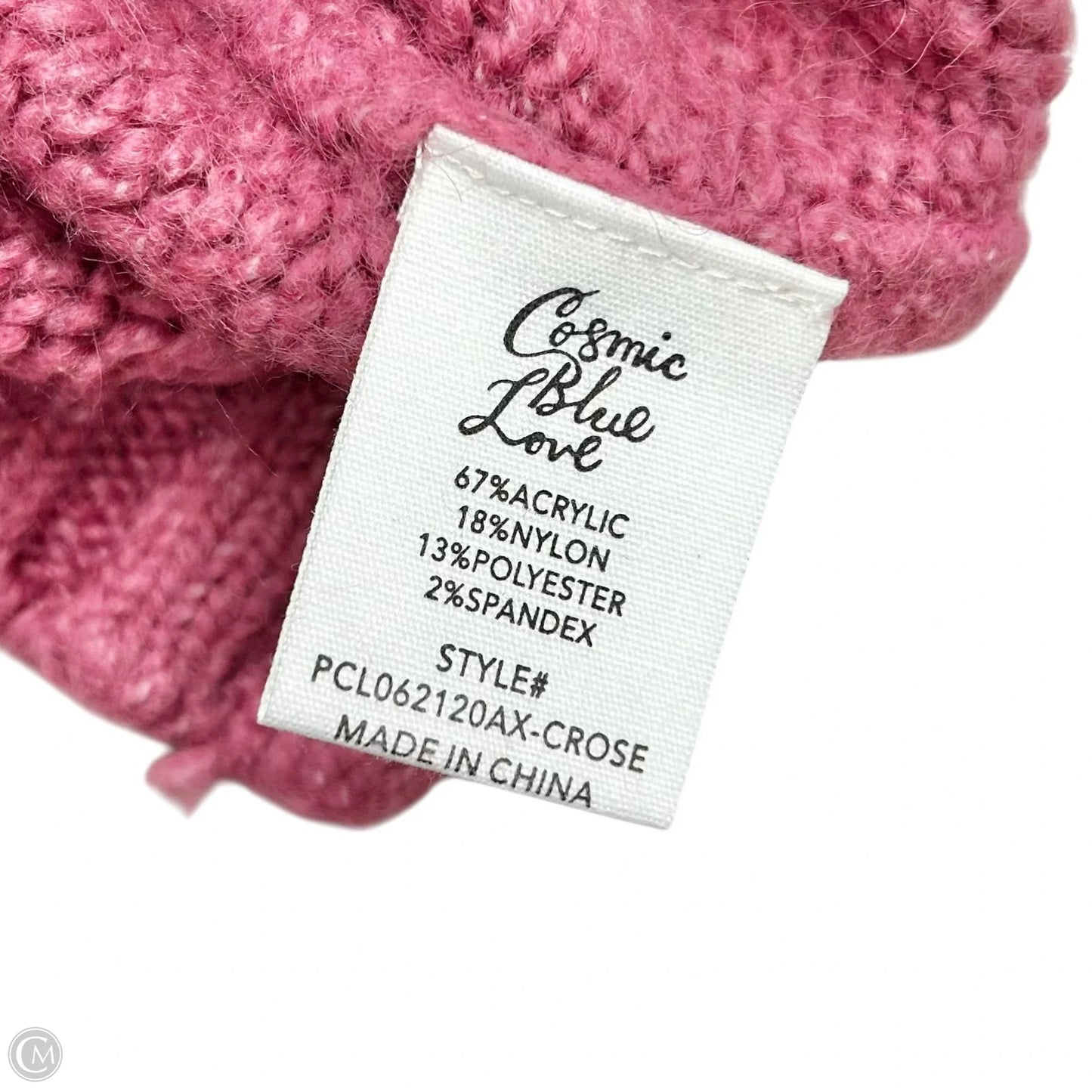 Sweater By Cosmic Blue Love In Pink, Size: M