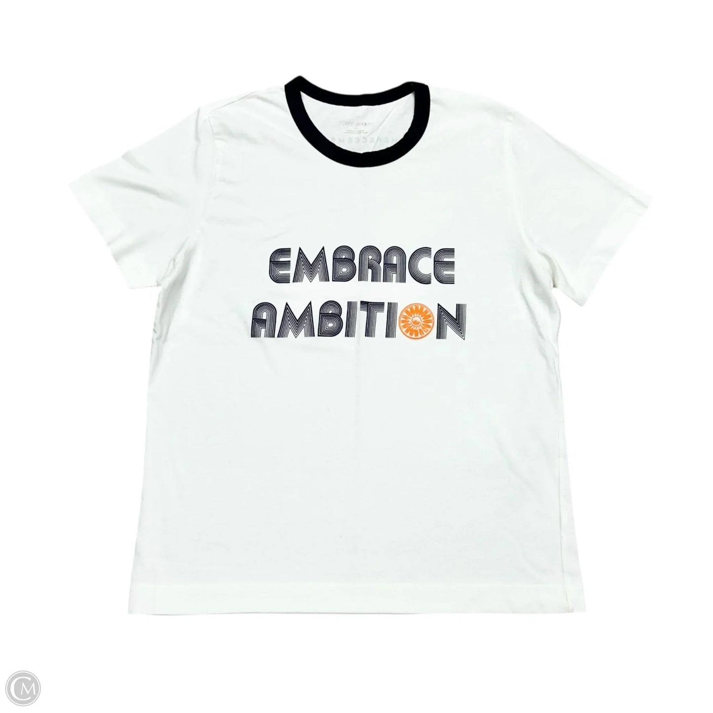 Top Short Sleeve Designer By Tory Burch In White, Size: L