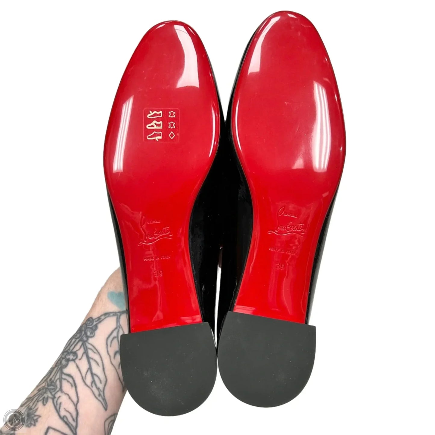 Shoes Luxury Designer By Christian Louboutin In Black, Size: 9