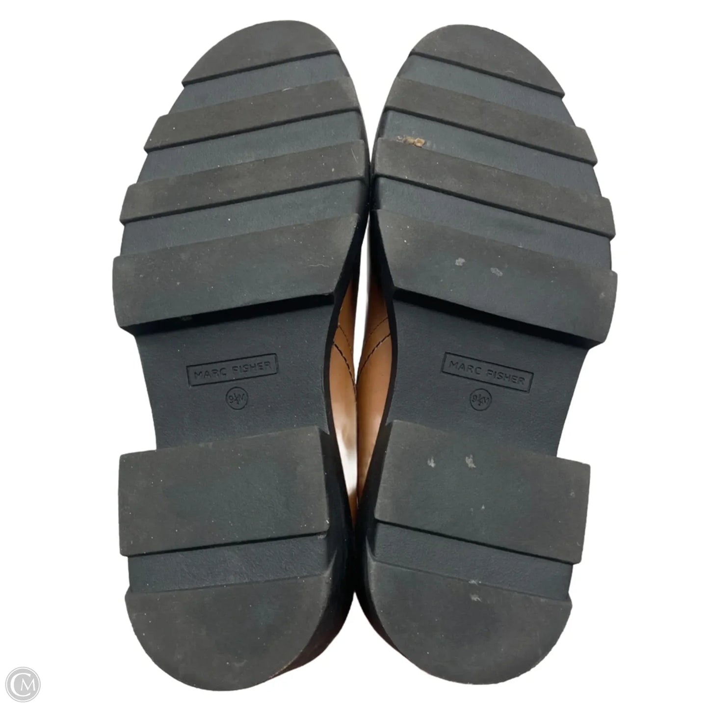 Boots Ankle Flats By Marc Fisher In Black & Brown, Size: 9.5