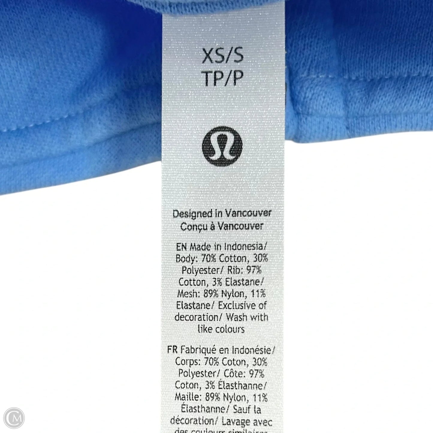Athletic Sweatshirt Hoodie By Lululemon In Blue, Size: Xs/S