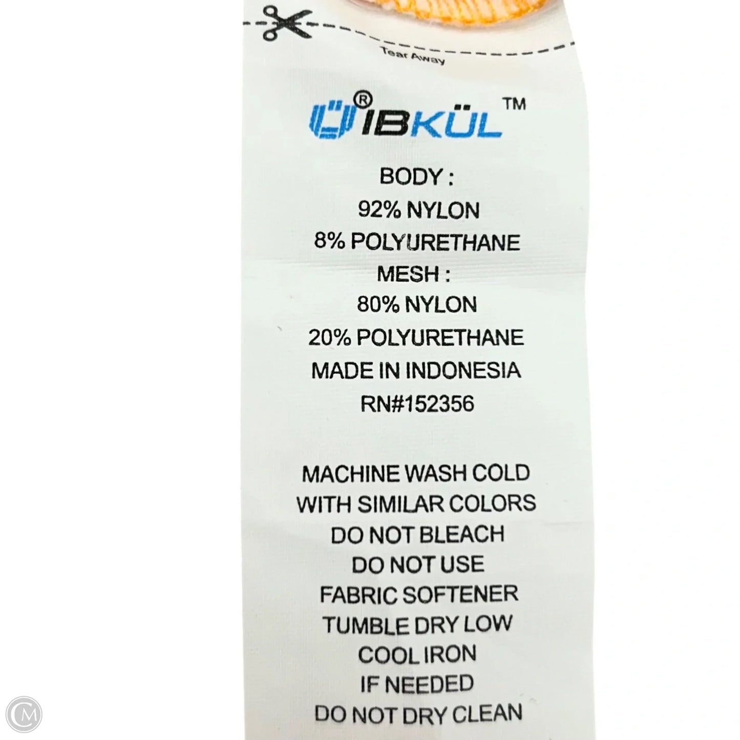 Athletic Top Long Sleeve Collar By Ibkul In Orange & White, Size: Xl