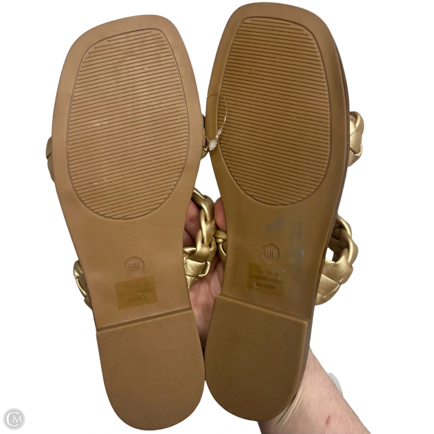 Sandals Flats By Cushionaire In Gold, Size: 8