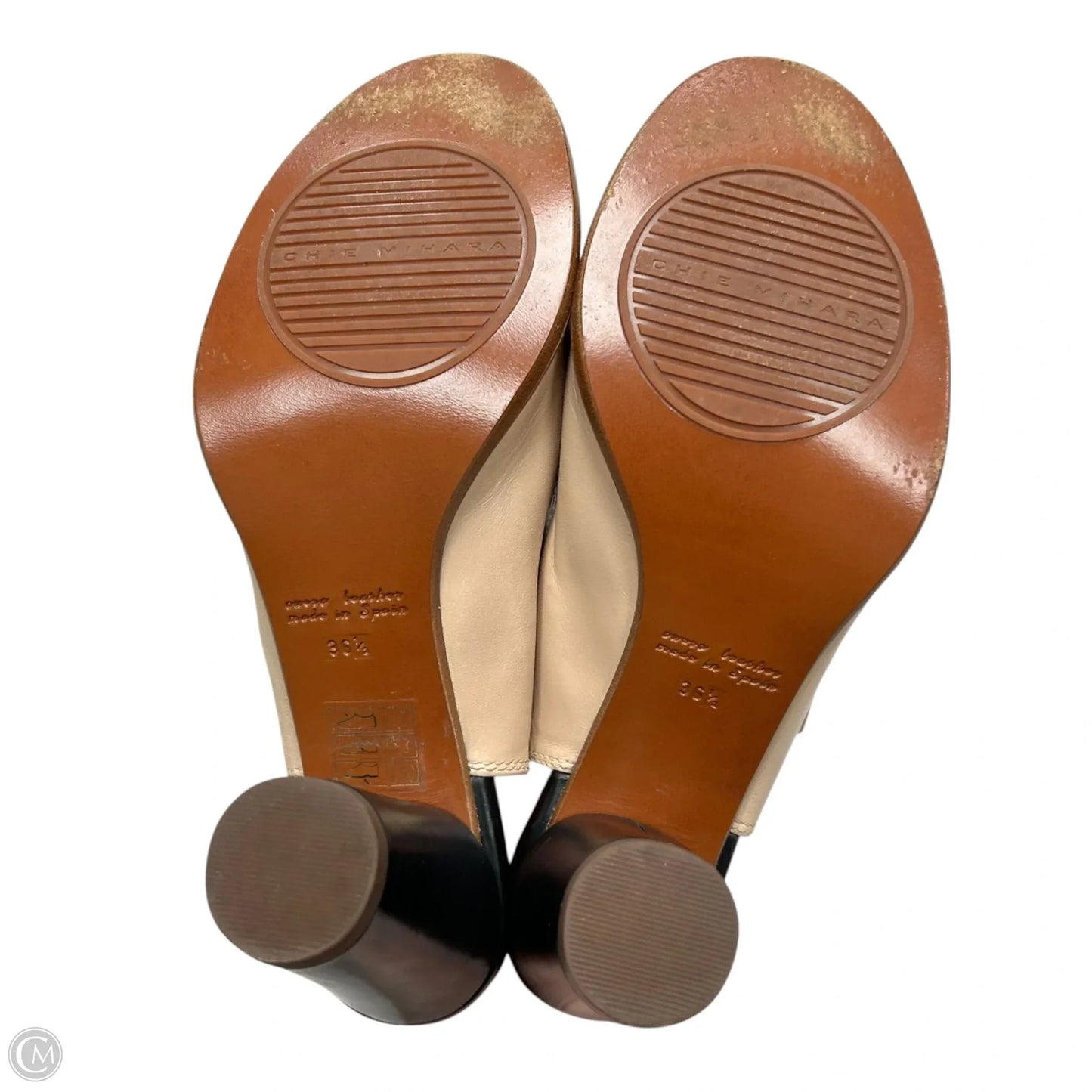 Shoes Heels Block By Chie Mihara In Black & Cream, Size: 6