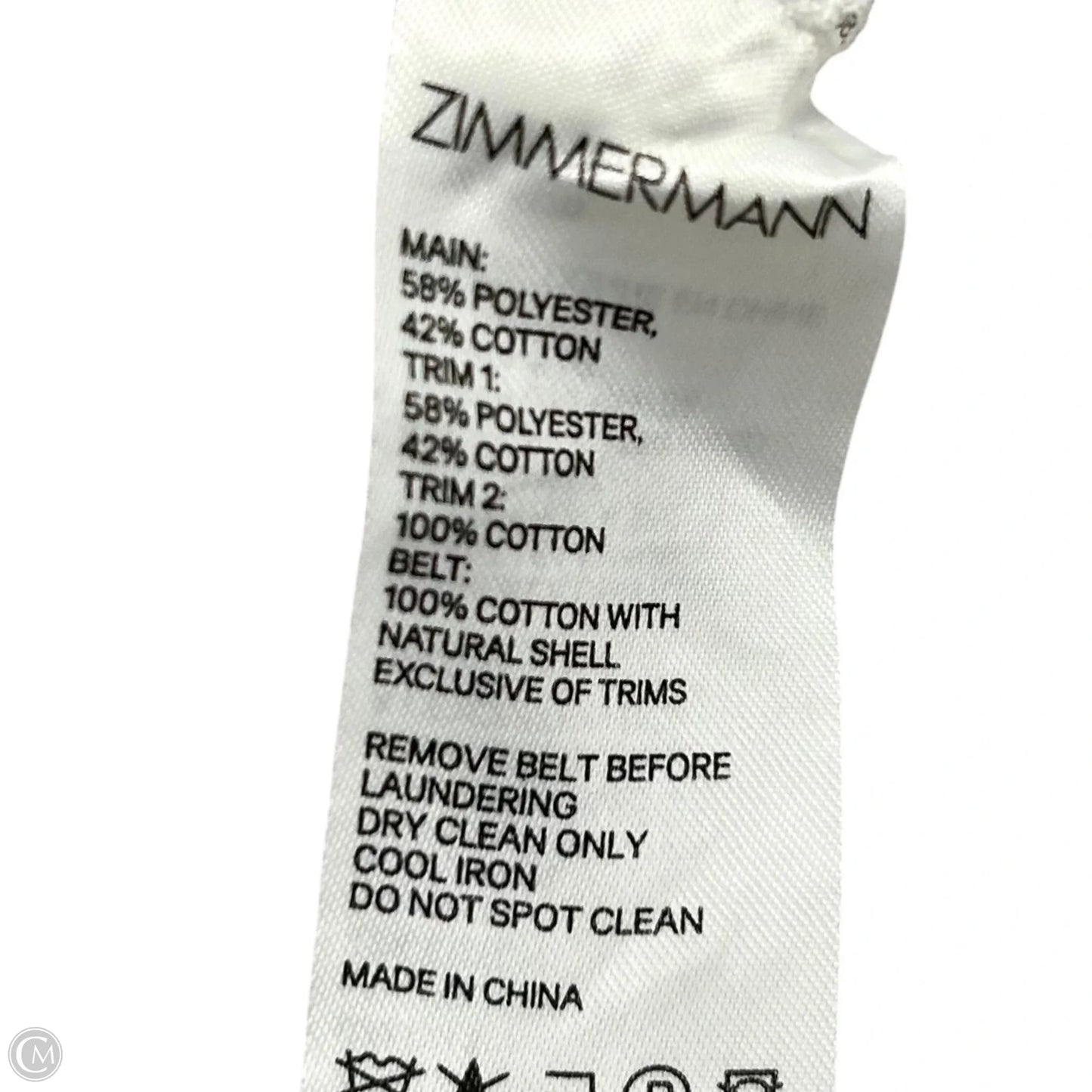 Dress Party Long By Zimmermann In White, Size: Xs