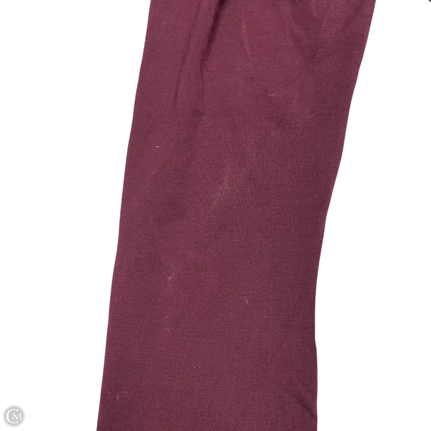 Athletic Leggings By Allbirds In Maroon, Size: S