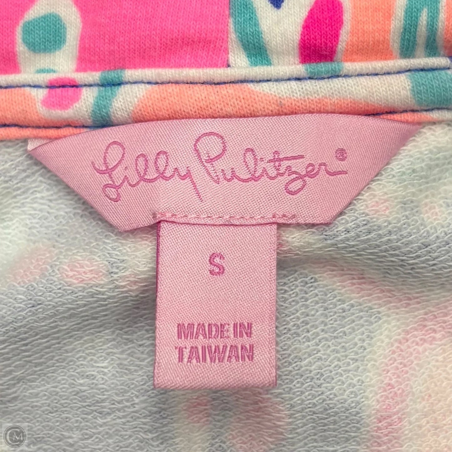 Top Long Sleeve Designer By Lilly Pulitzer In Blue & Pink, Size: S