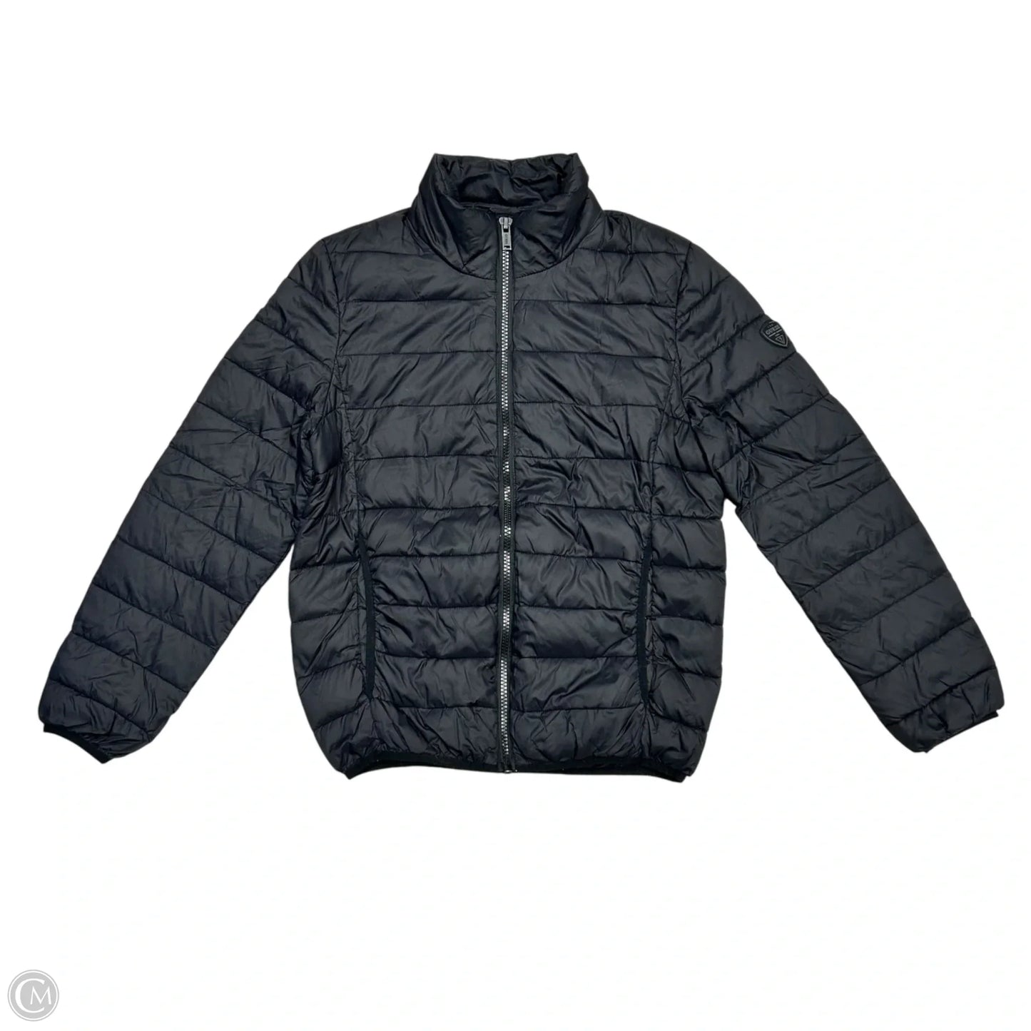 Coat Puffer & Quilted By Guess In Black, Size: M
