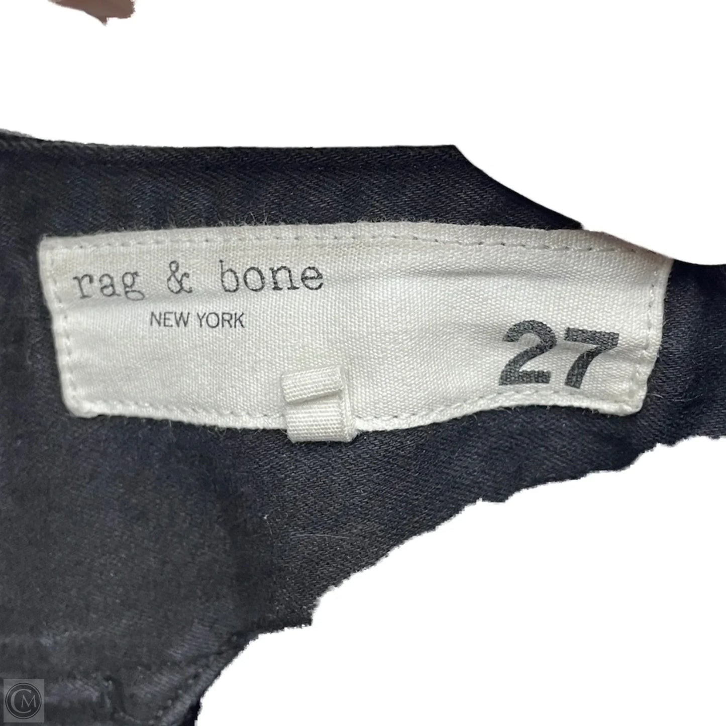 Jeans Skinny By Rag And Bone In Black & Silver, Size: 4