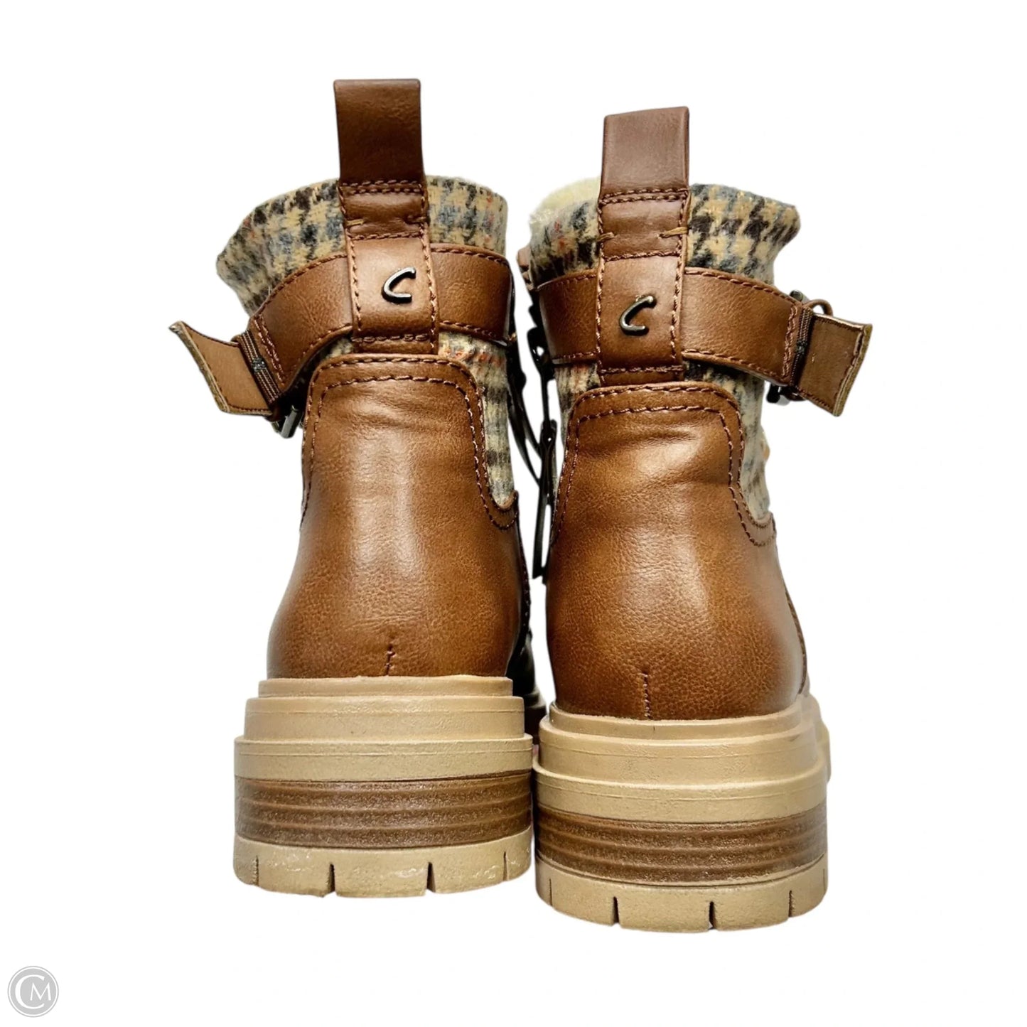 Boots Ankle Flats By Circus By Sam Edelman In Brown & Cream, Size: 6.5