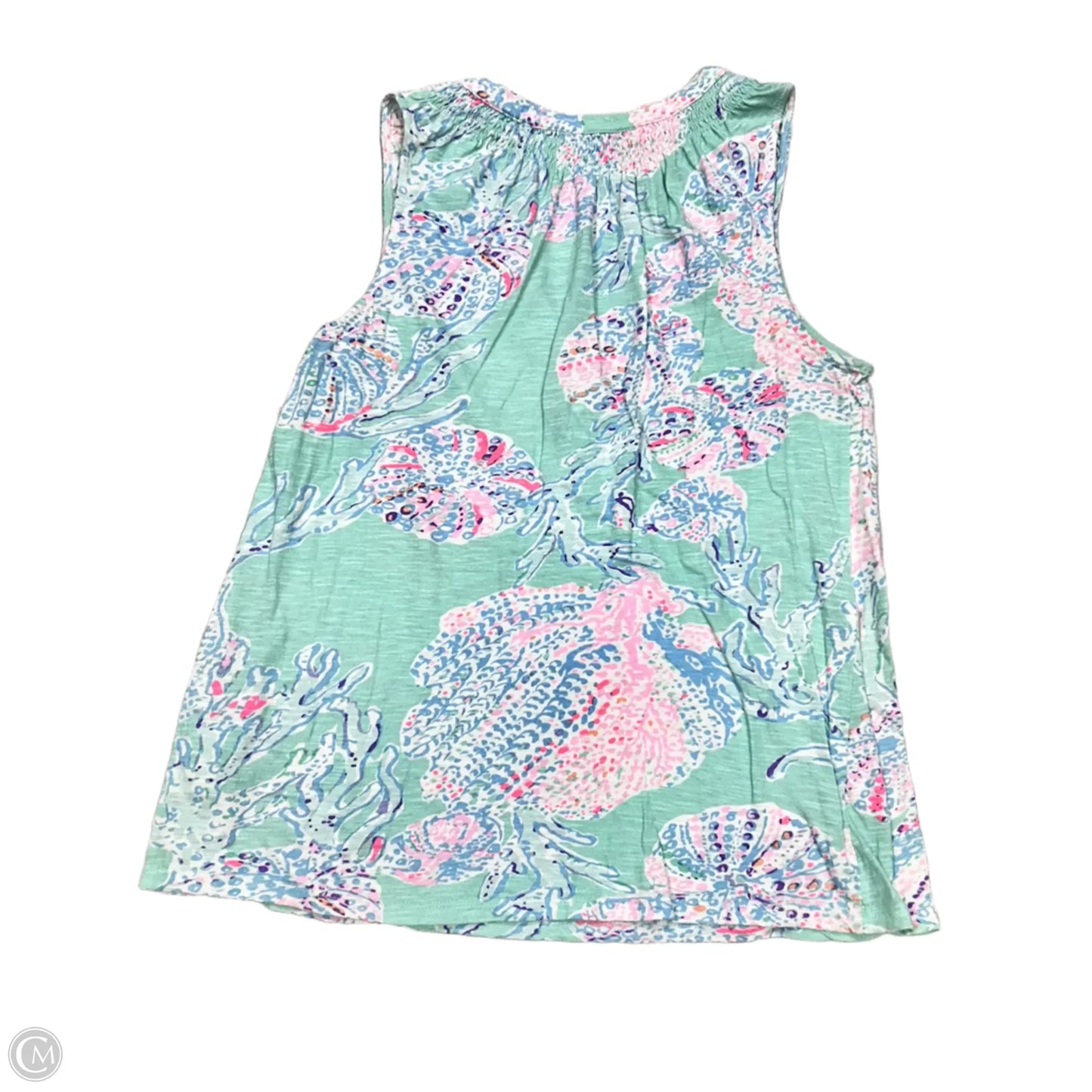 Top Sleeveless Designer By Lilly Pulitzer In Aqua, Size: S