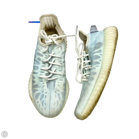 Shoes Luxury Designer By Yeezy In Blue & Cream, Size: 9.5