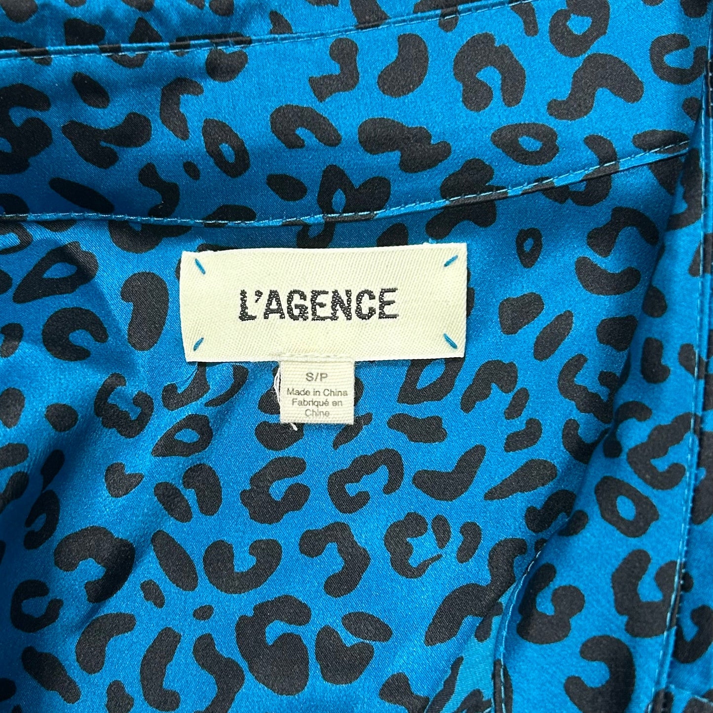 Top Long Sleeve By L Agence In Animal Print, Size: S