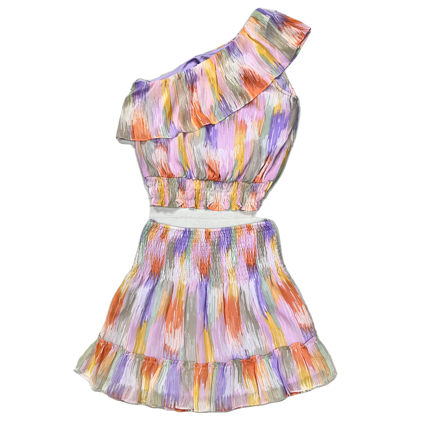 Skirt Set 2pc By Aqua In Pink & Purple, Size: Xs