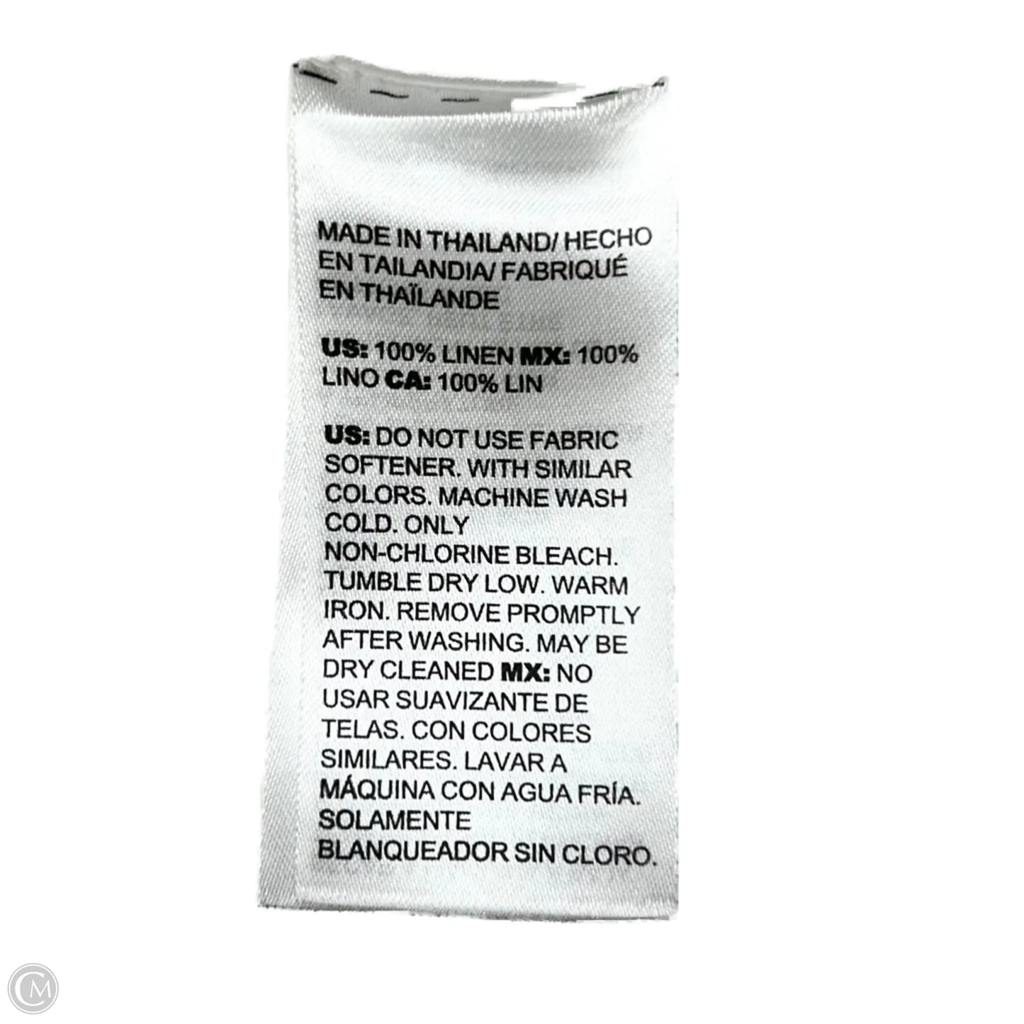 Top Long Sleeve By Chicos In Green & White, Size: 2x