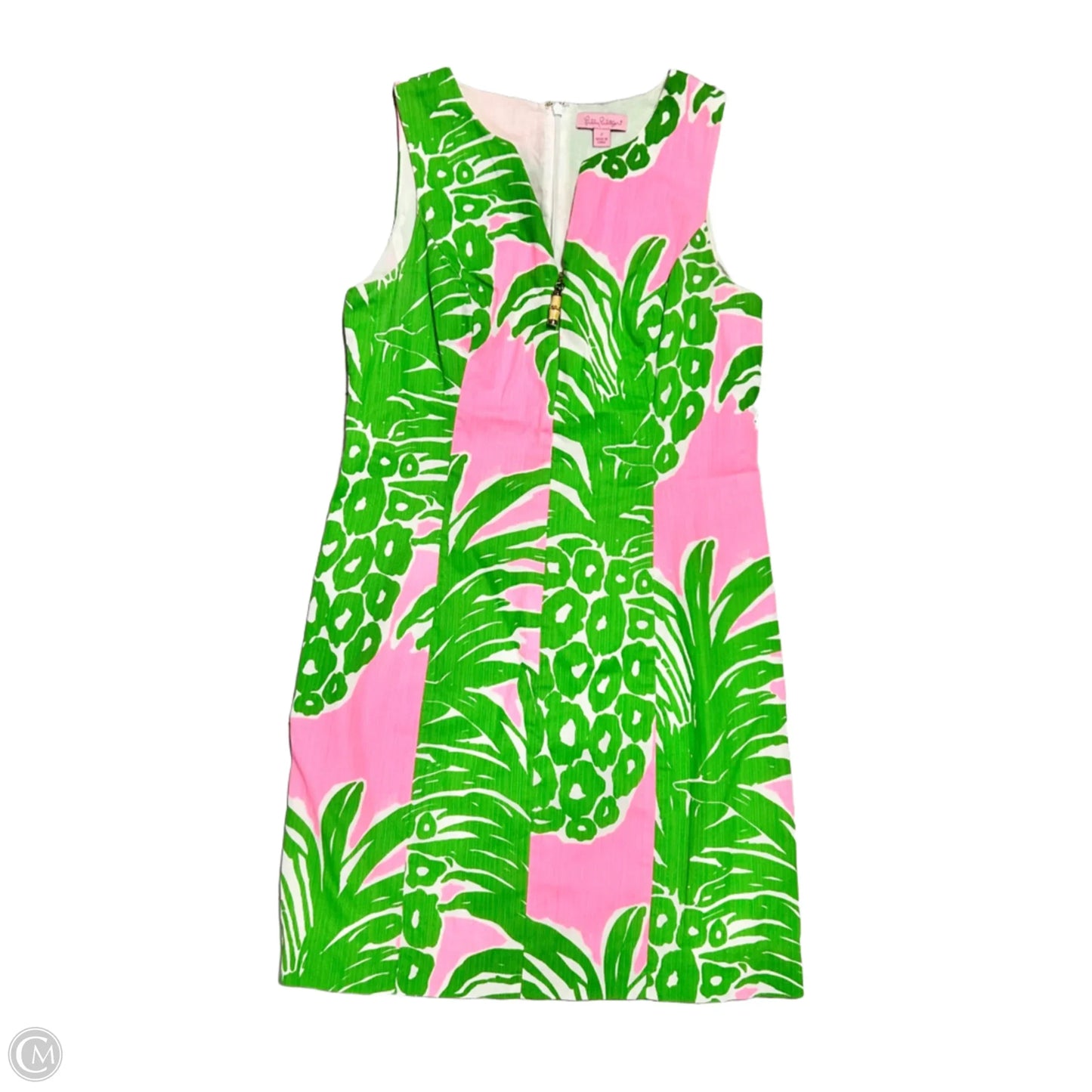 Dress Designer By Lilly Pulitzer In Green & Pink, Size: Xs