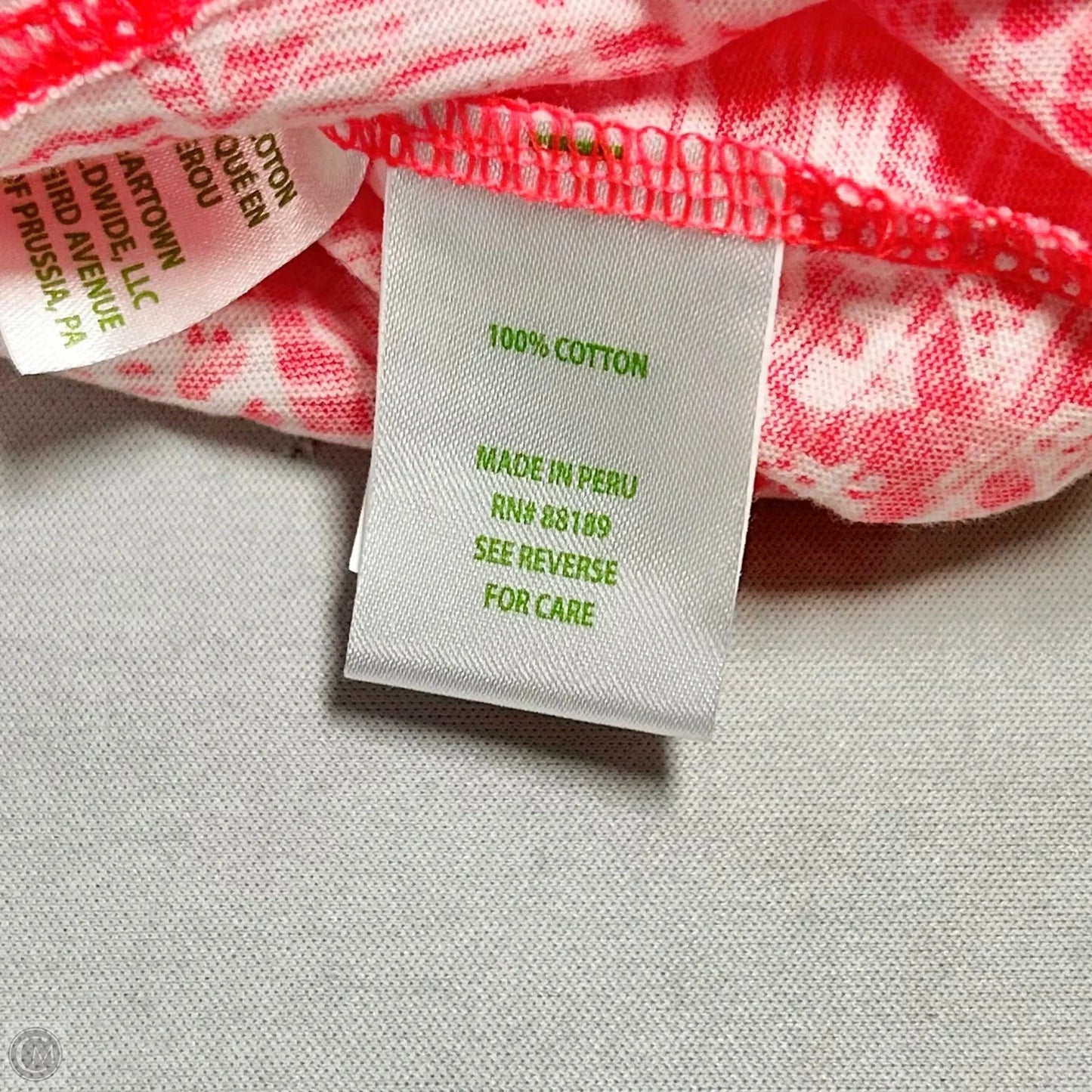 Top Short Sleeve Designer By Lilly Pulitzer In Red & White, Size: Xl