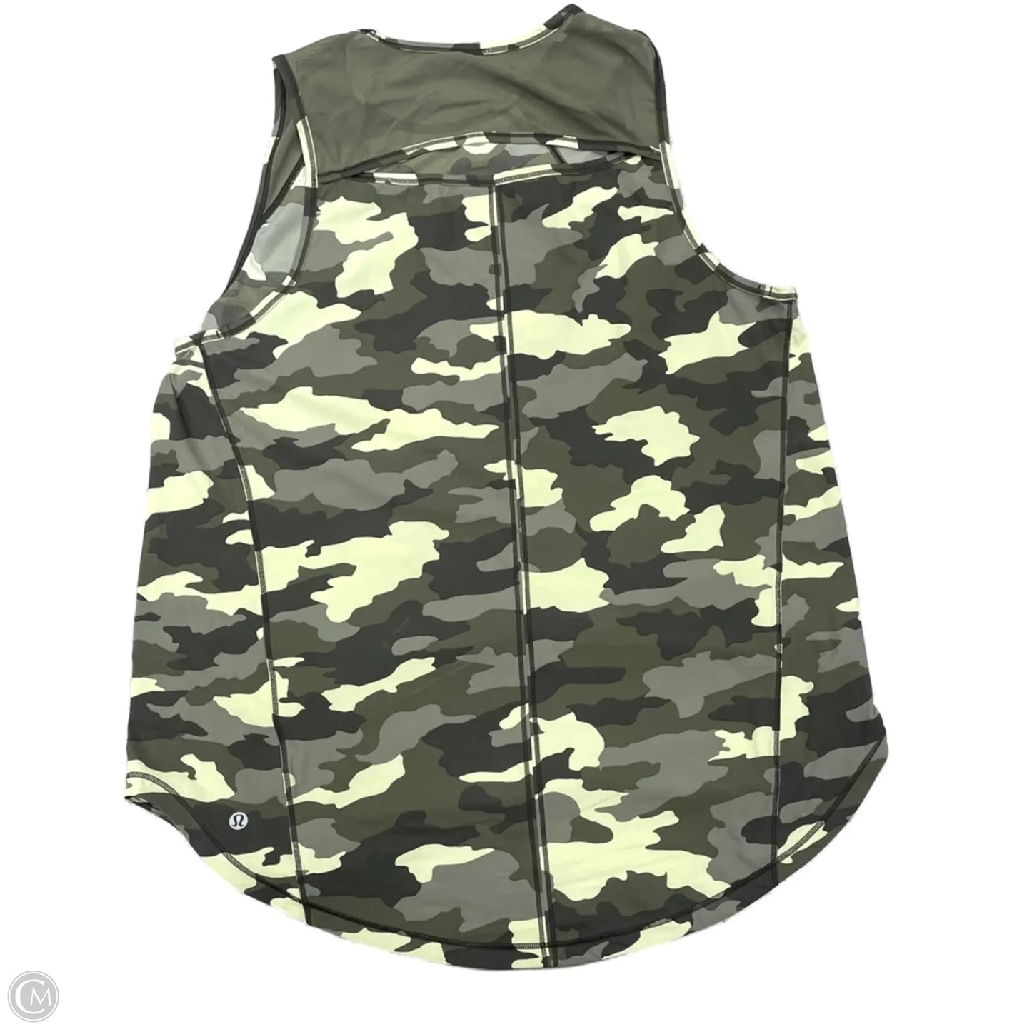 Athletic Tank Top By Lululemon In Camouflage Print, Size: L