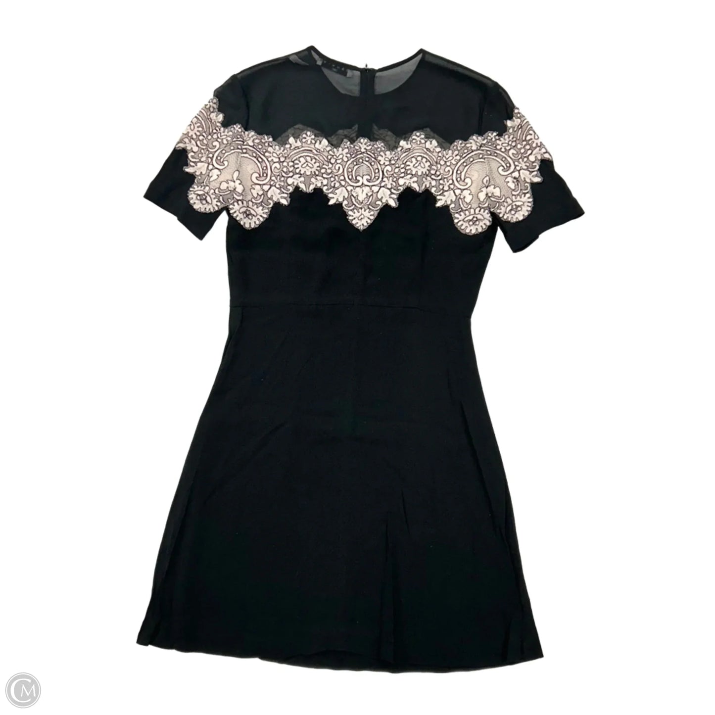 Dress Designer By Sandro In Black & Tan, Size: Xs