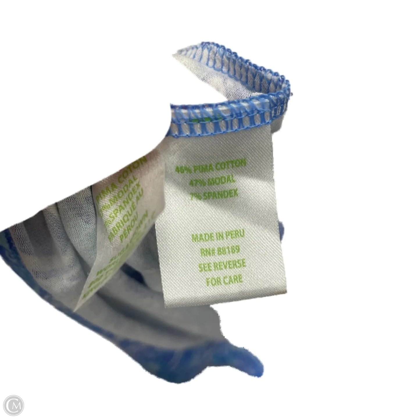 Top Long Sleeve Designer By Lilly Pulitzer In Blue & White, Size: L