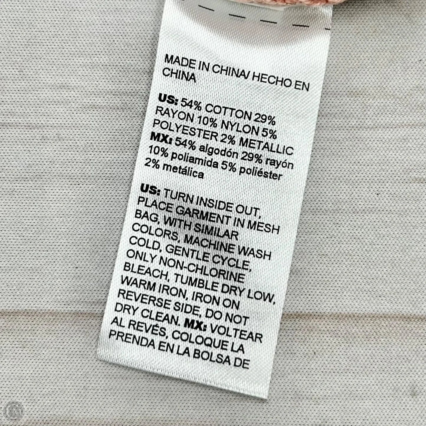 Sweater Short Sleeve By Chicos In Pink, Size: L