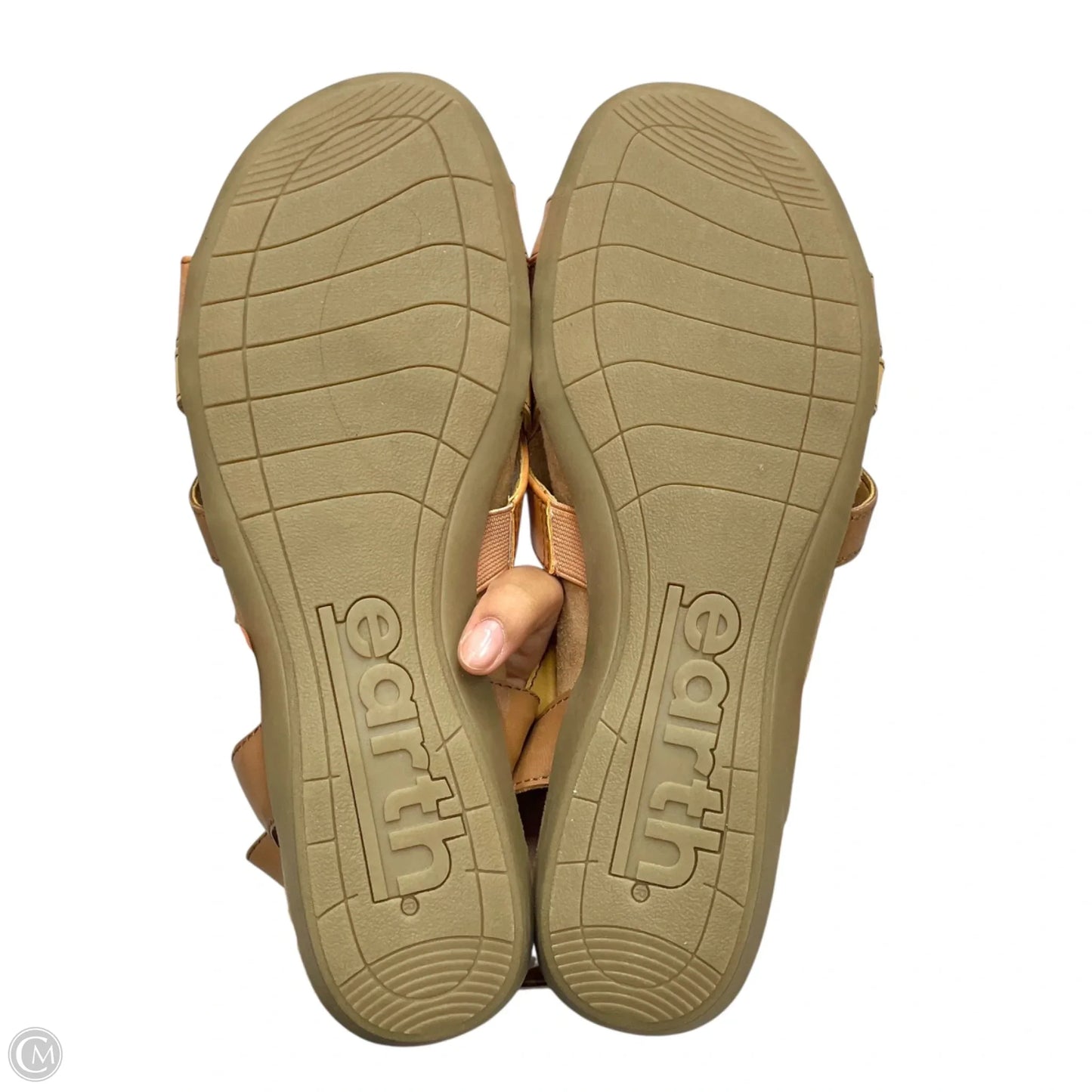 Sandals Flats By Earth Origins In Brown & Tan, Size: 9.5