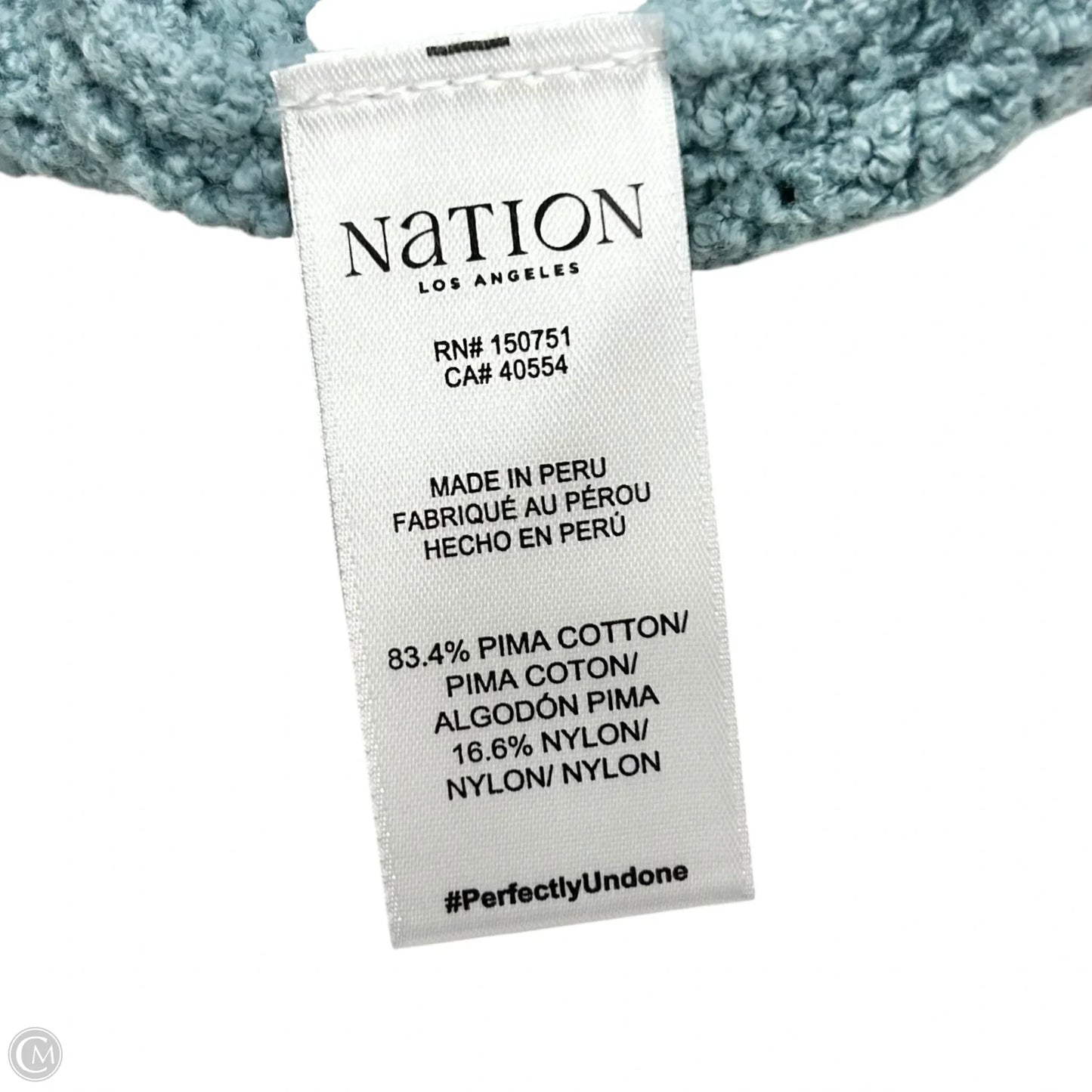 Sweater Sleeveless By Nation In Blue, Size: M