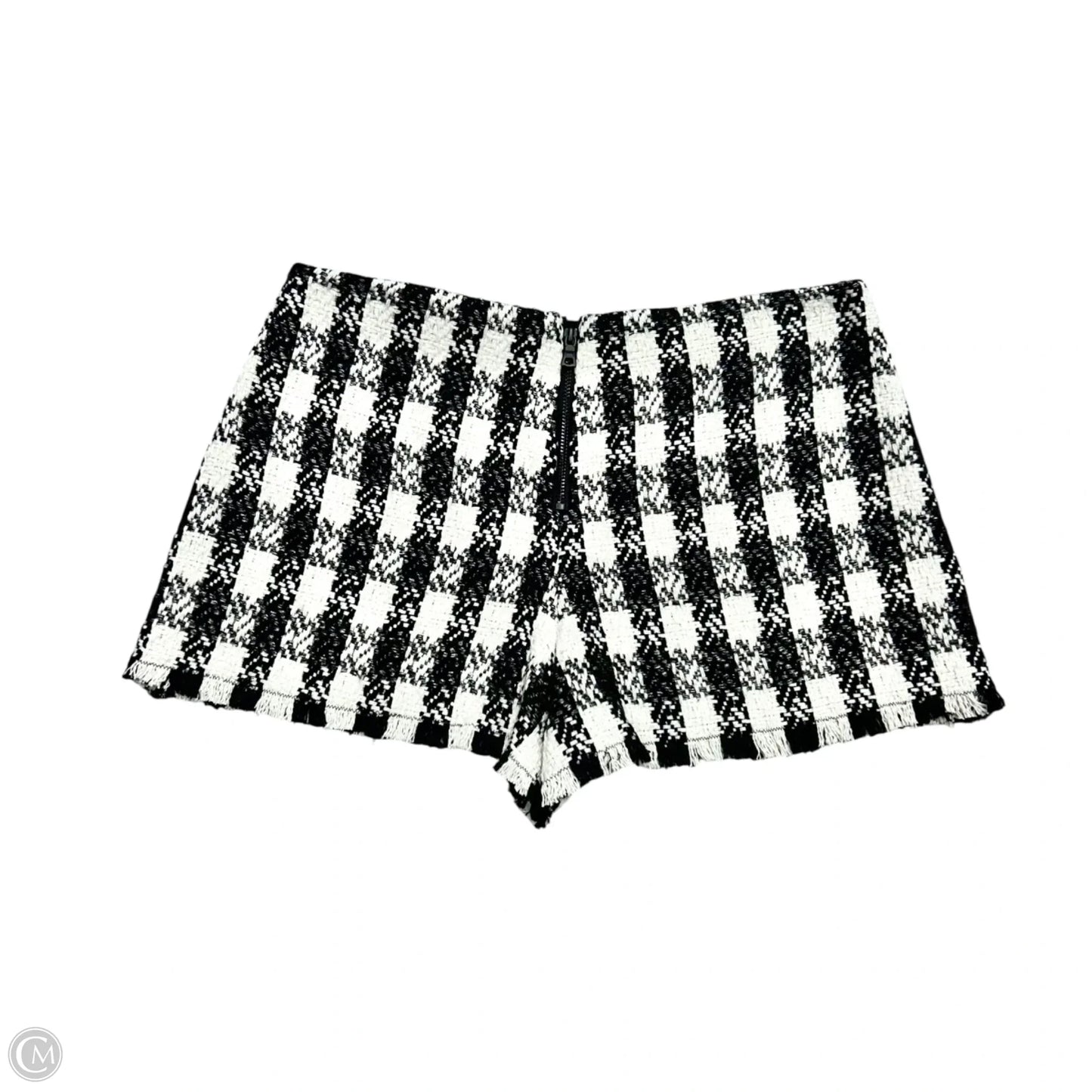 Skort Designer By Alice + Olivia In Black & White, Size: 2