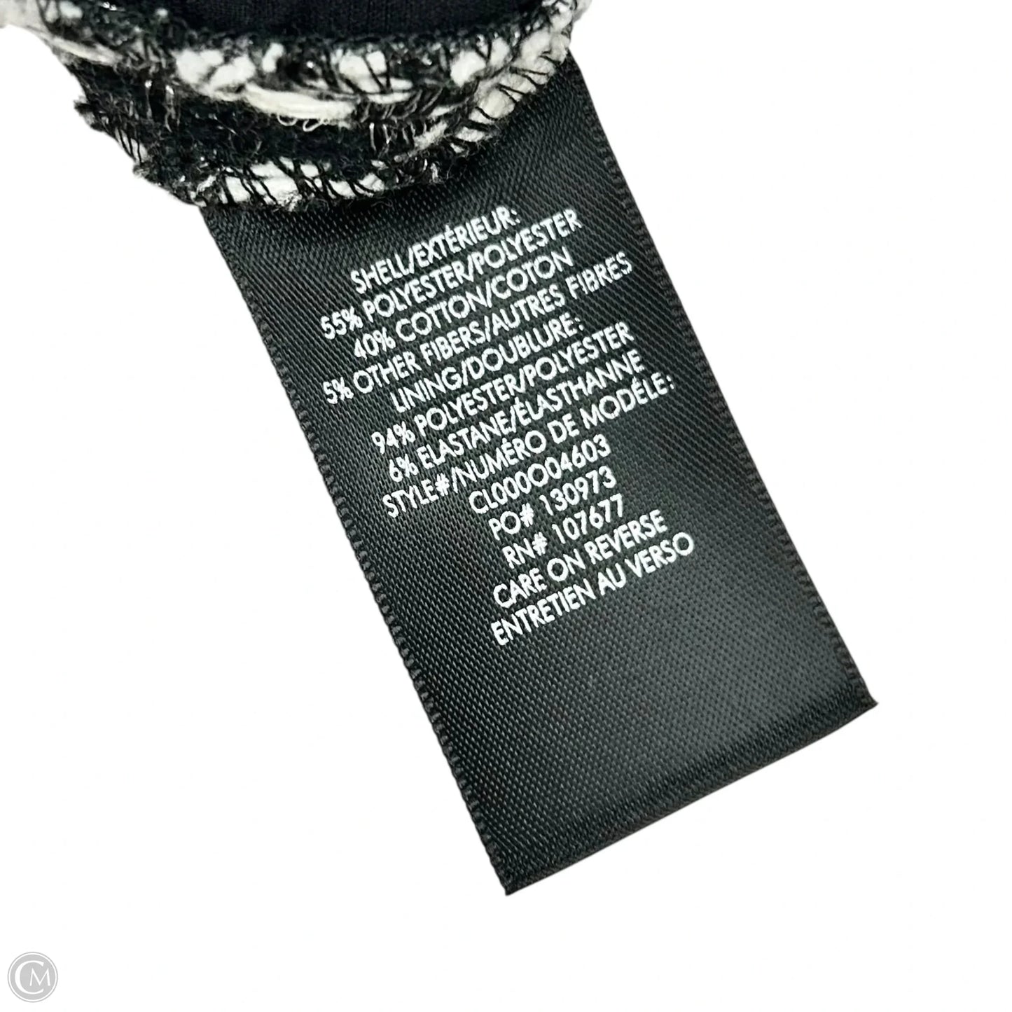 Skort Designer By Alice + Olivia In Black & White, Size: 2