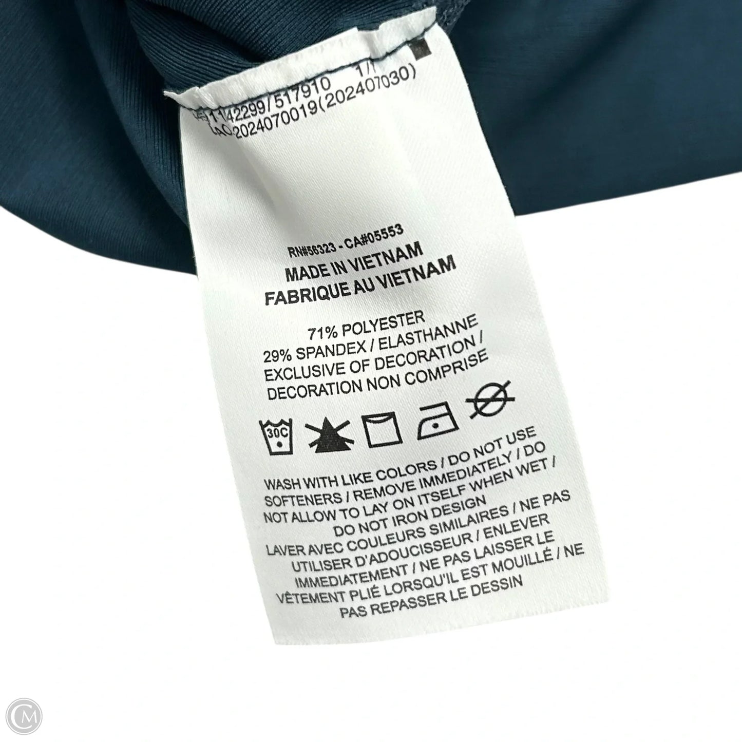 Athletic Top Short Sleeve By Nike Apparel In Teal, Size: Xl