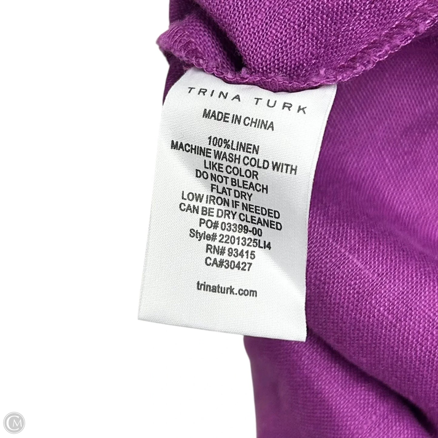 Dress Casual Short By Trina Turk In Purple, Size: Xs