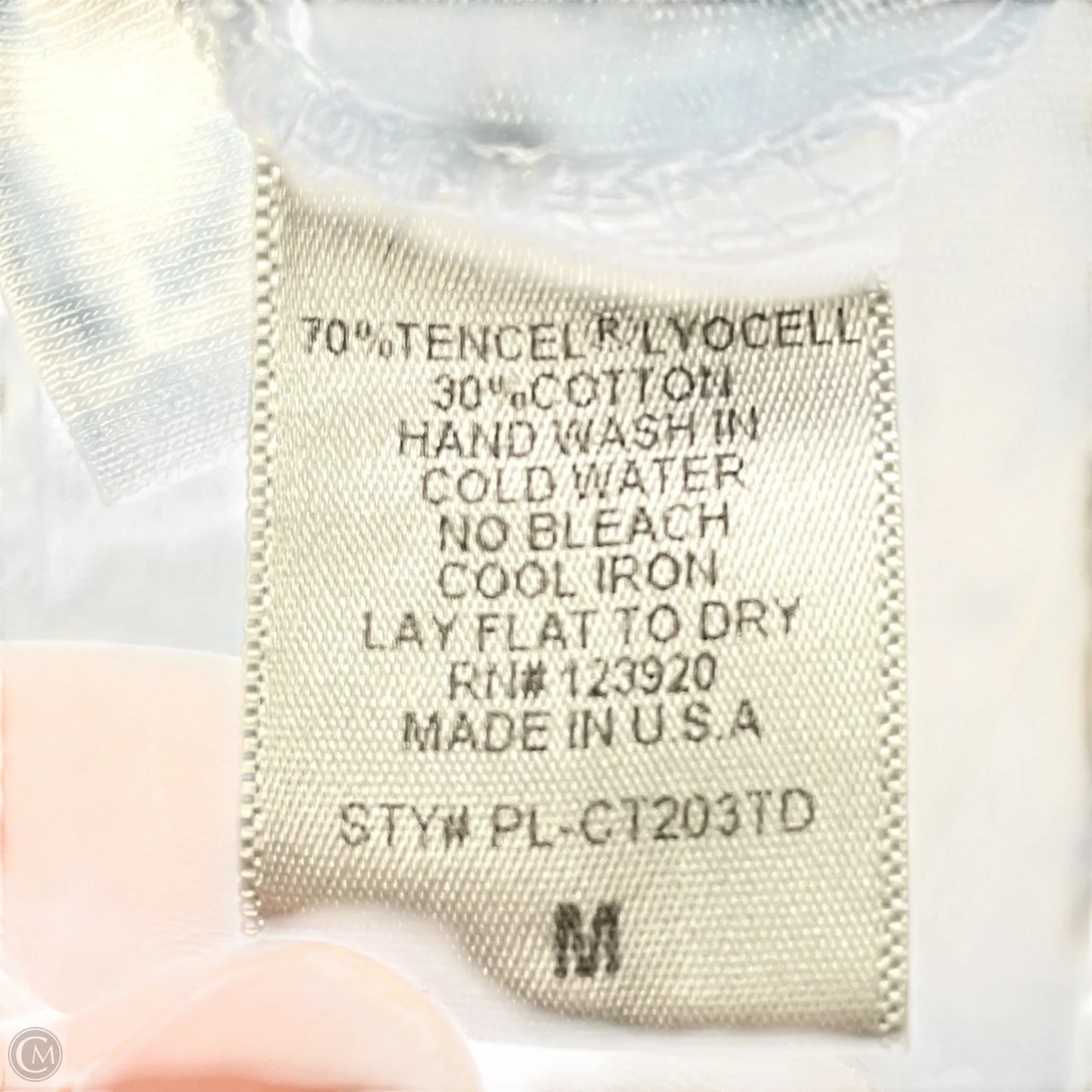 Athletic Top Short Sleeve By Peloton In Blue & White, Size: M