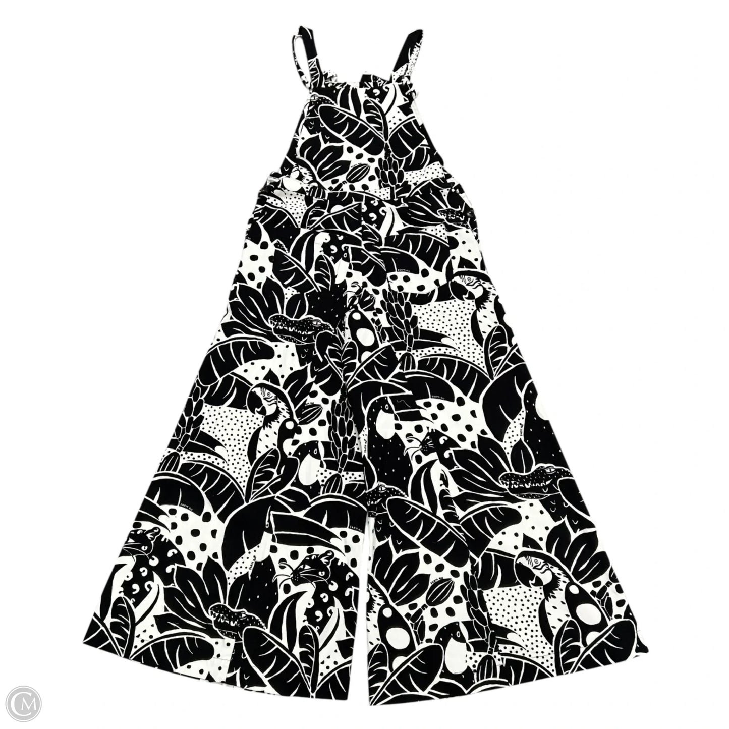 Overalls By Farm Rio In Black & White, Size: M