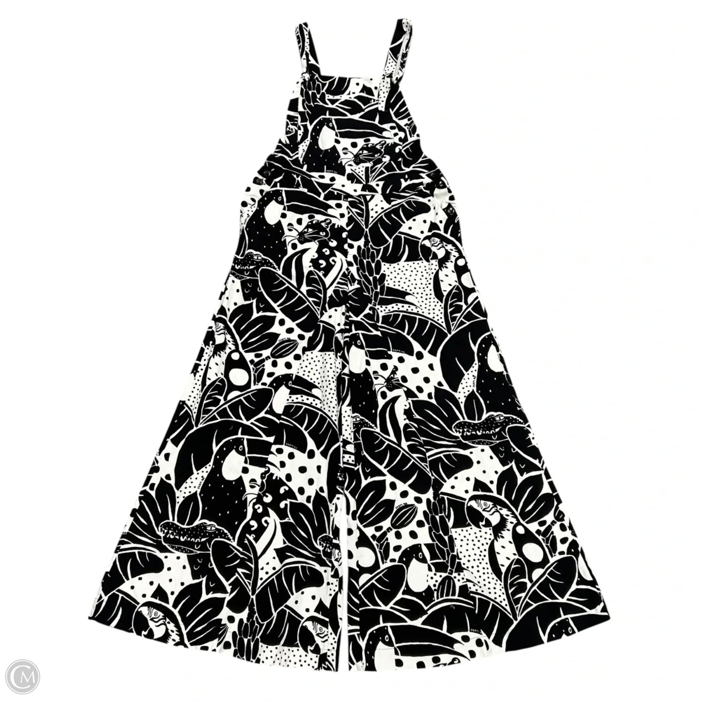 Overalls By Farm Rio In Black & White, Size: M