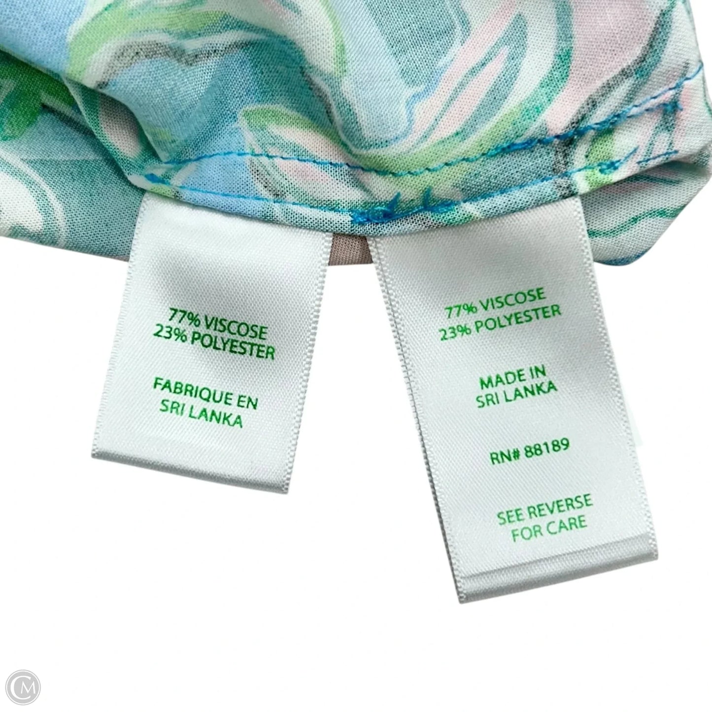 Top Sleeveless Designer By Lilly Pulitzer In Blue & Green, Size: S