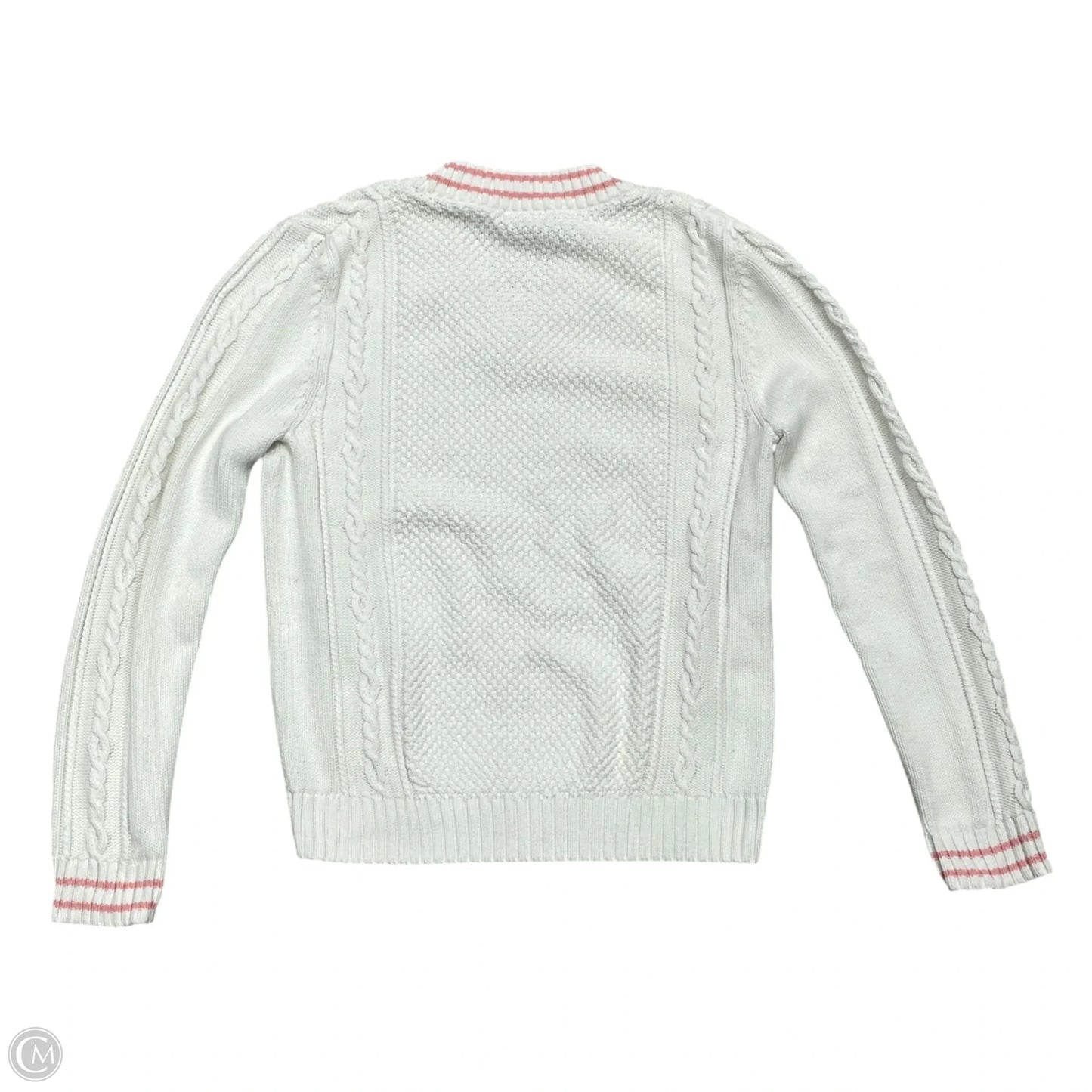 Sweater By Izod In Pink & White, Size: S