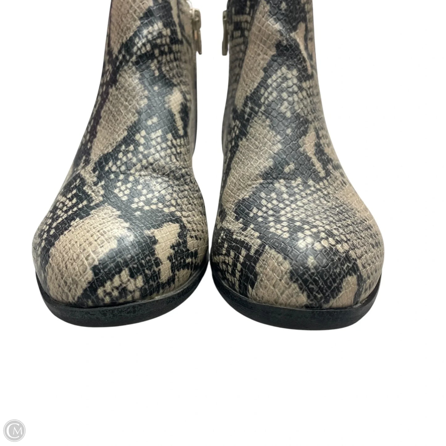 Boots Ankle Heels By So In Snakeskin Print, Size: 8