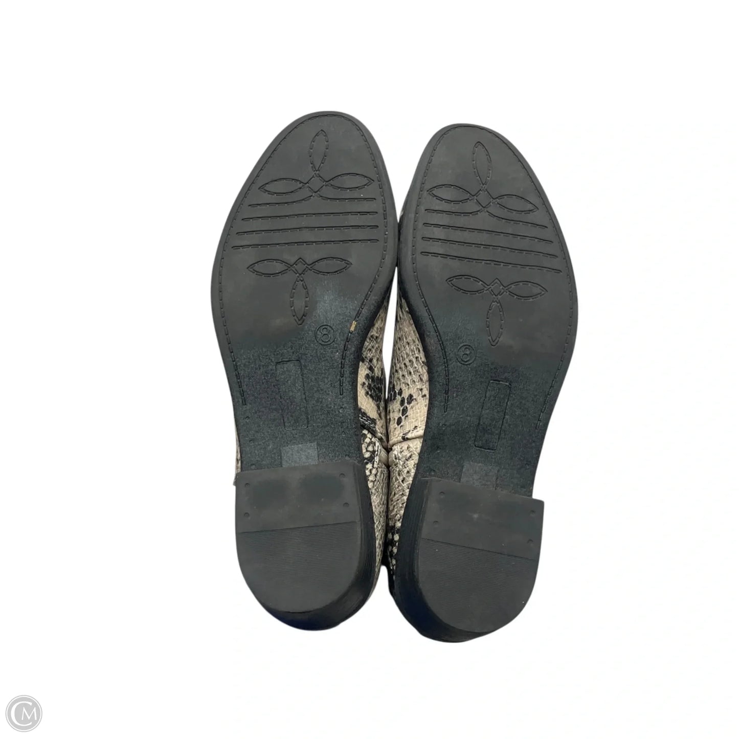 Boots Ankle Heels By So In Snakeskin Print, Size: 8
