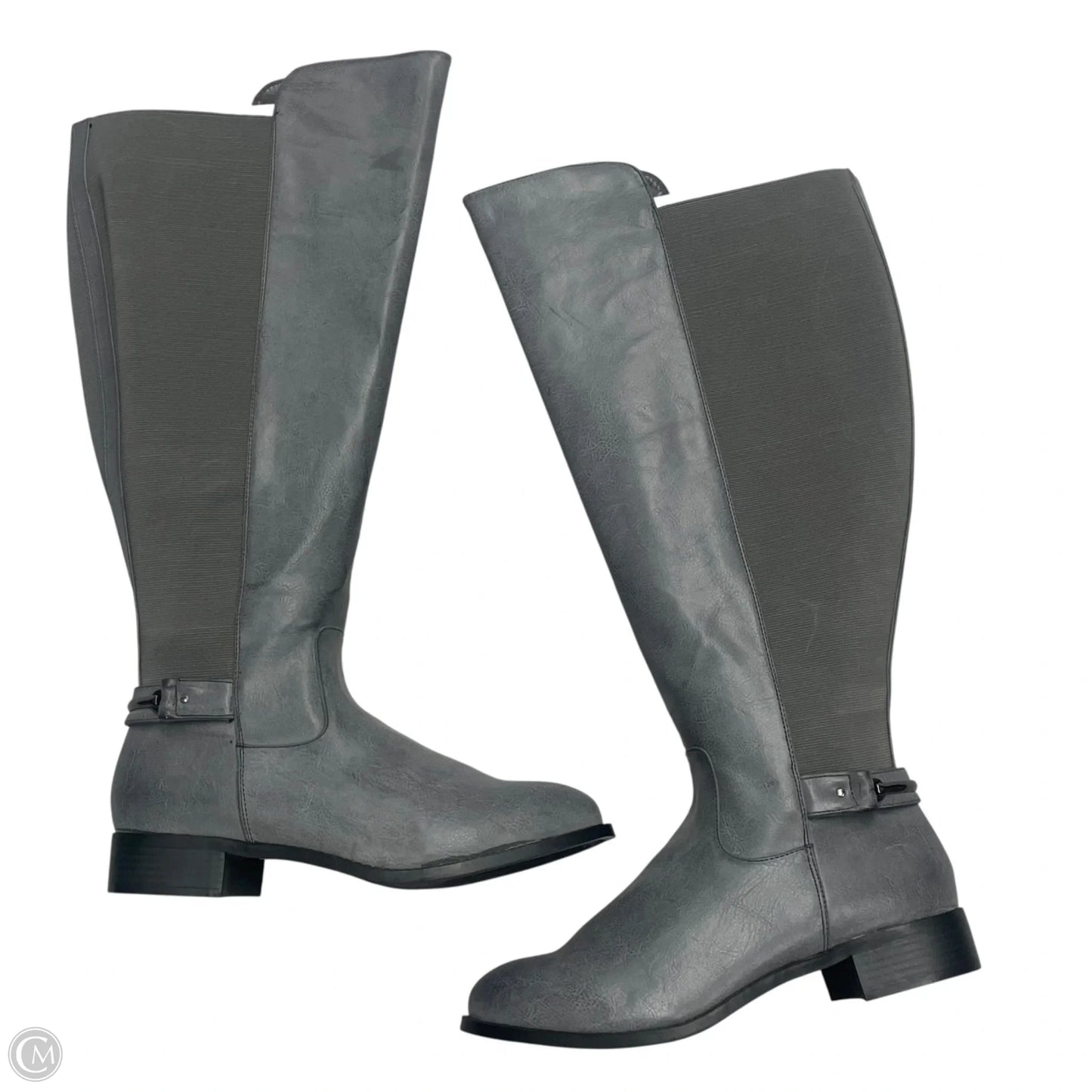 Boots Knee Flats By Torrid In Grey, Size: 10