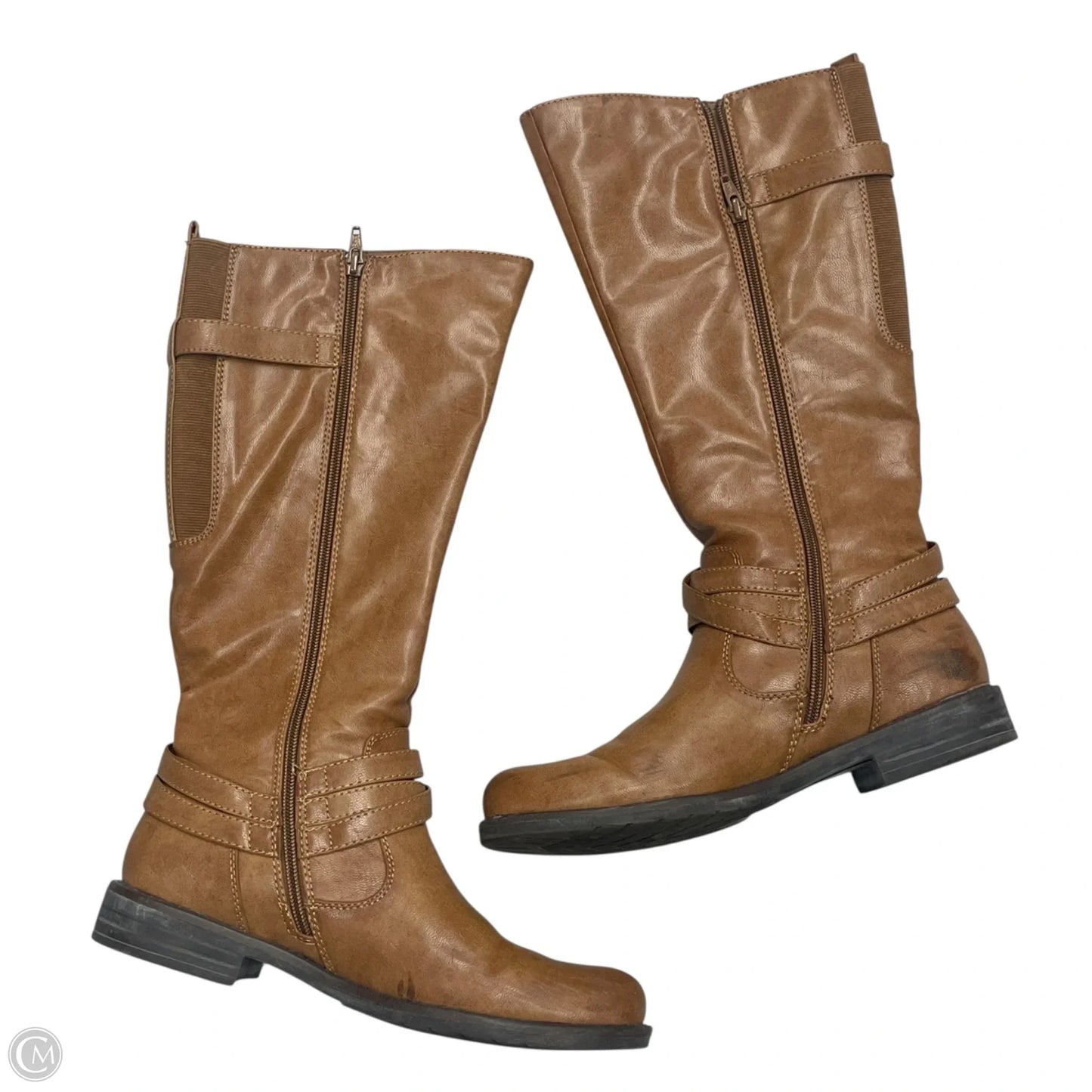 Boots Knee Flats By Bare Traps In Tan, Size: 9