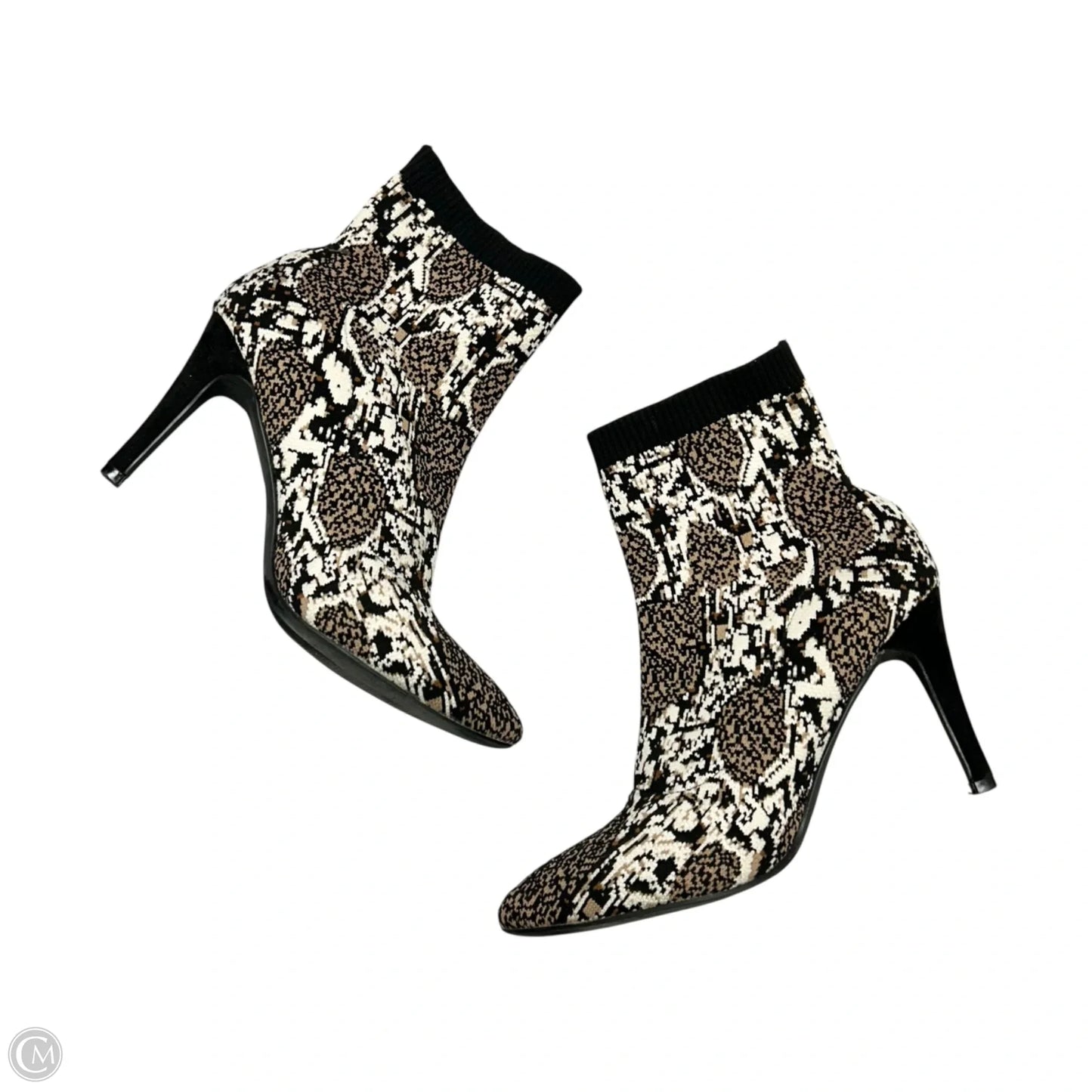 Boots Ankle Heels By Mia In Black & Brown, Size: 9