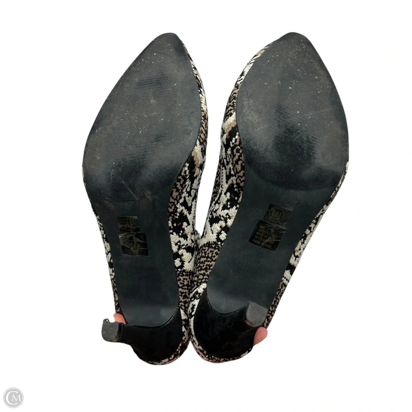 Boots Ankle Heels By Mia In Black & Brown, Size: 9