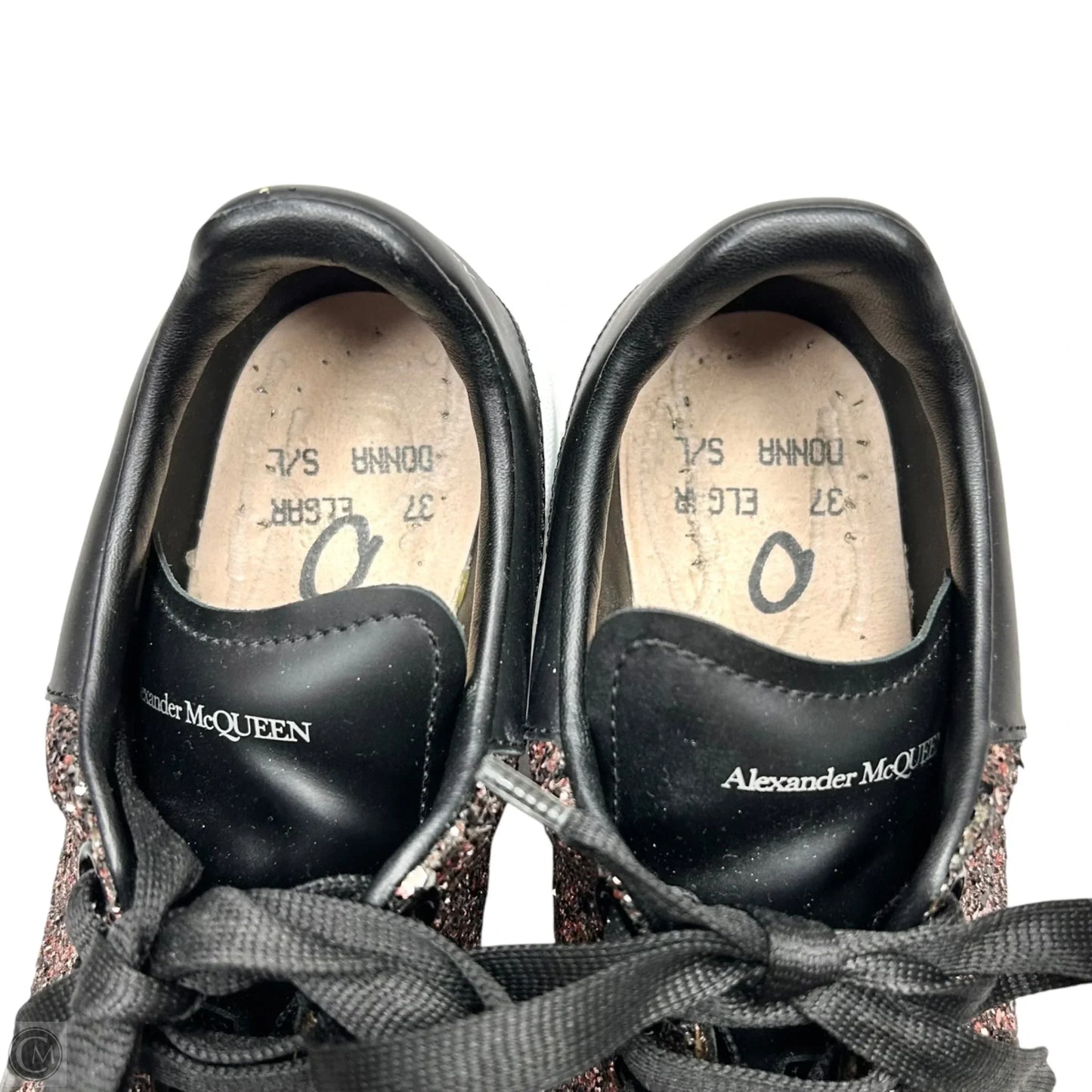 Shoes Luxury Designer By Alexander Mcqueen In Black & Pink, Size: 7