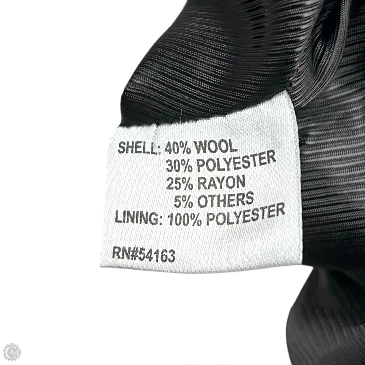 Coat Peacoat By Calvin Klein In Black & White, Size: Xl