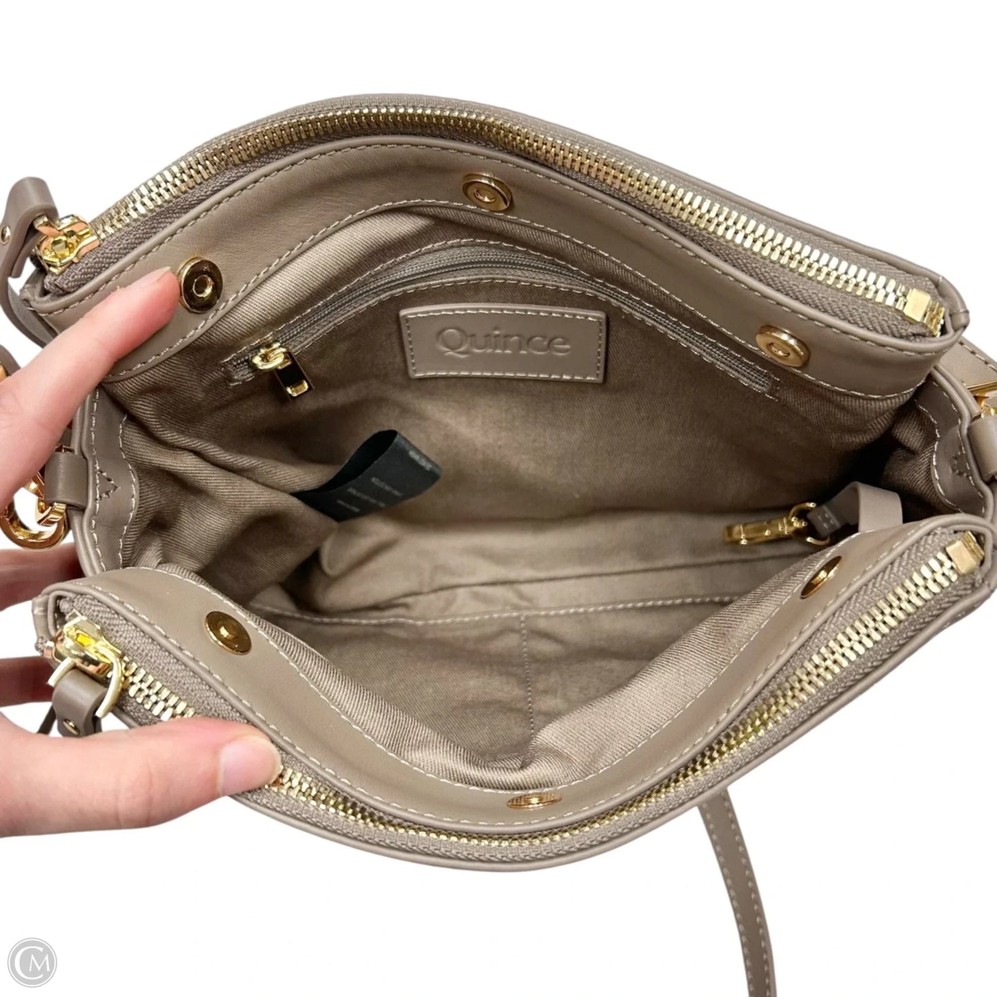 Crossbody Leather By Quince, Size: Small