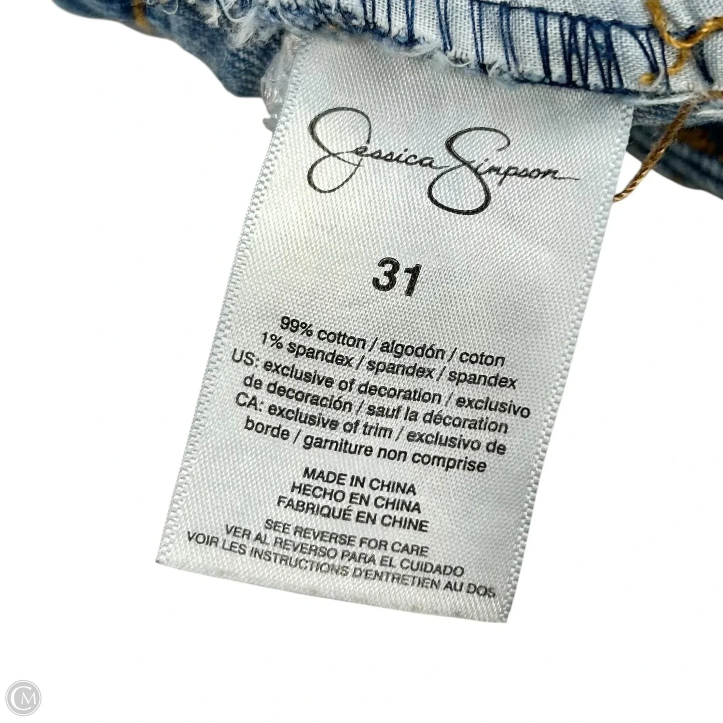 Jeans Flared By Jessica Simpson In Blue Denim, Size: 12