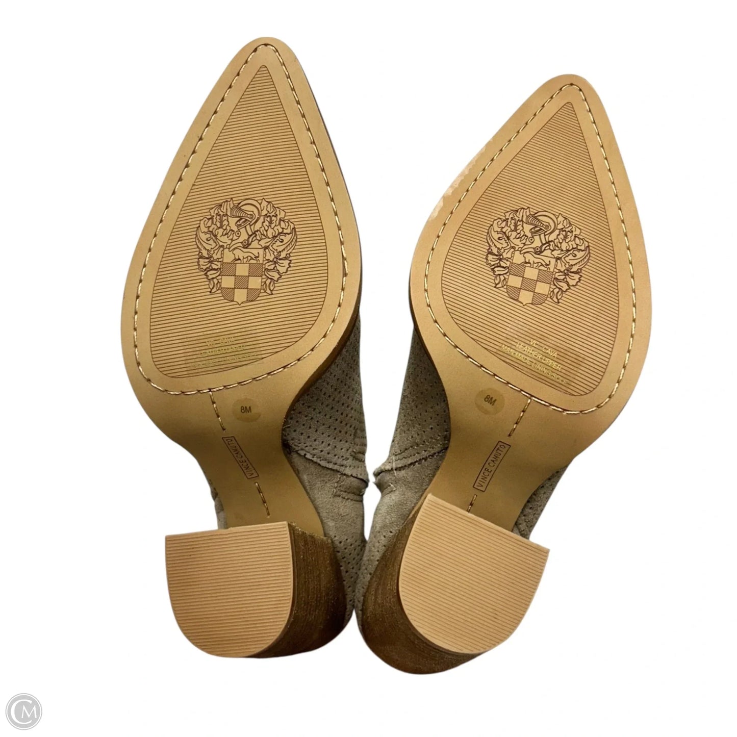 Boots Ankle Heels By Vince Camuto In Beige, Size: 8