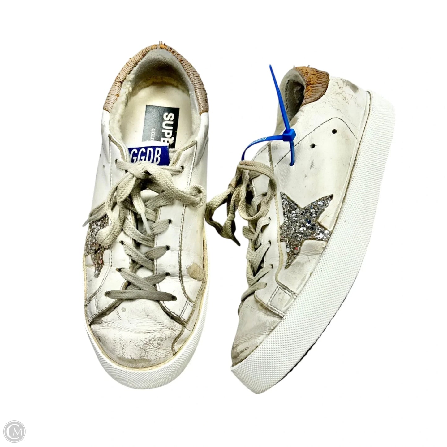 Shoes Luxury Designer By Golden Goose In Cream, Size: 6.5