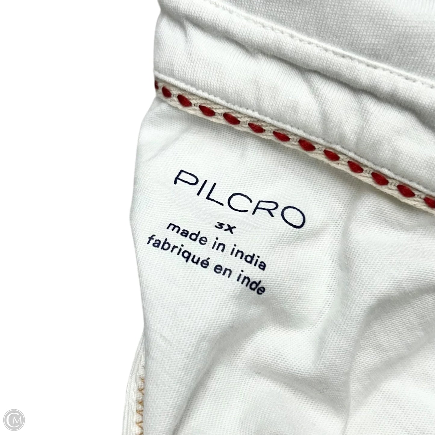 Top Short Sleeve By Pilcro In Tan & White, Size: 3x