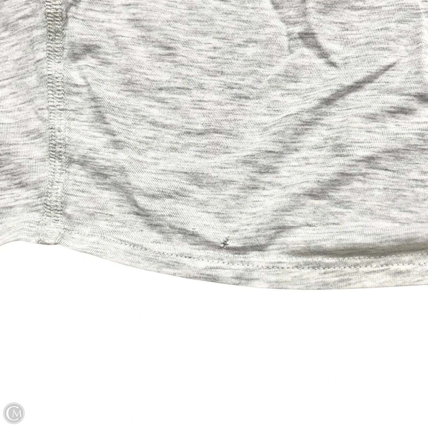 Athletic Top Short Sleeve By Lululemon In Grey, Size: Xl